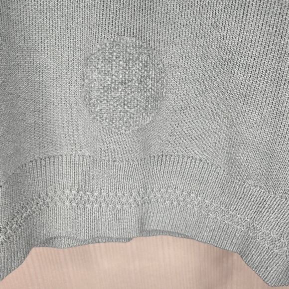 NWT Cynthia Rowley Small Gray/Teal Textured Polka Dot Sweater [0006] - Picture 5 of 10